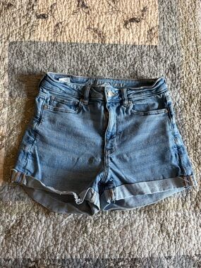 American Eagle Outfitters high rise cuffed denim shorts